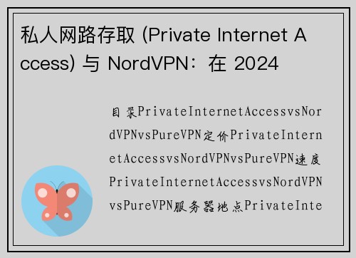 私人网路存取 (Private Internet Access) 与 NordVPN：在 2024 